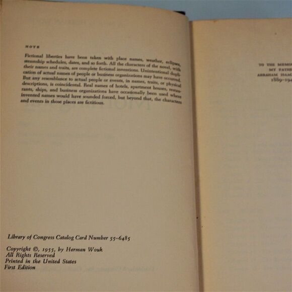 Marjorie Morningstar by Herman Wouk Hardcover 1955 Doubleday Publishers - Picture 7 of 7